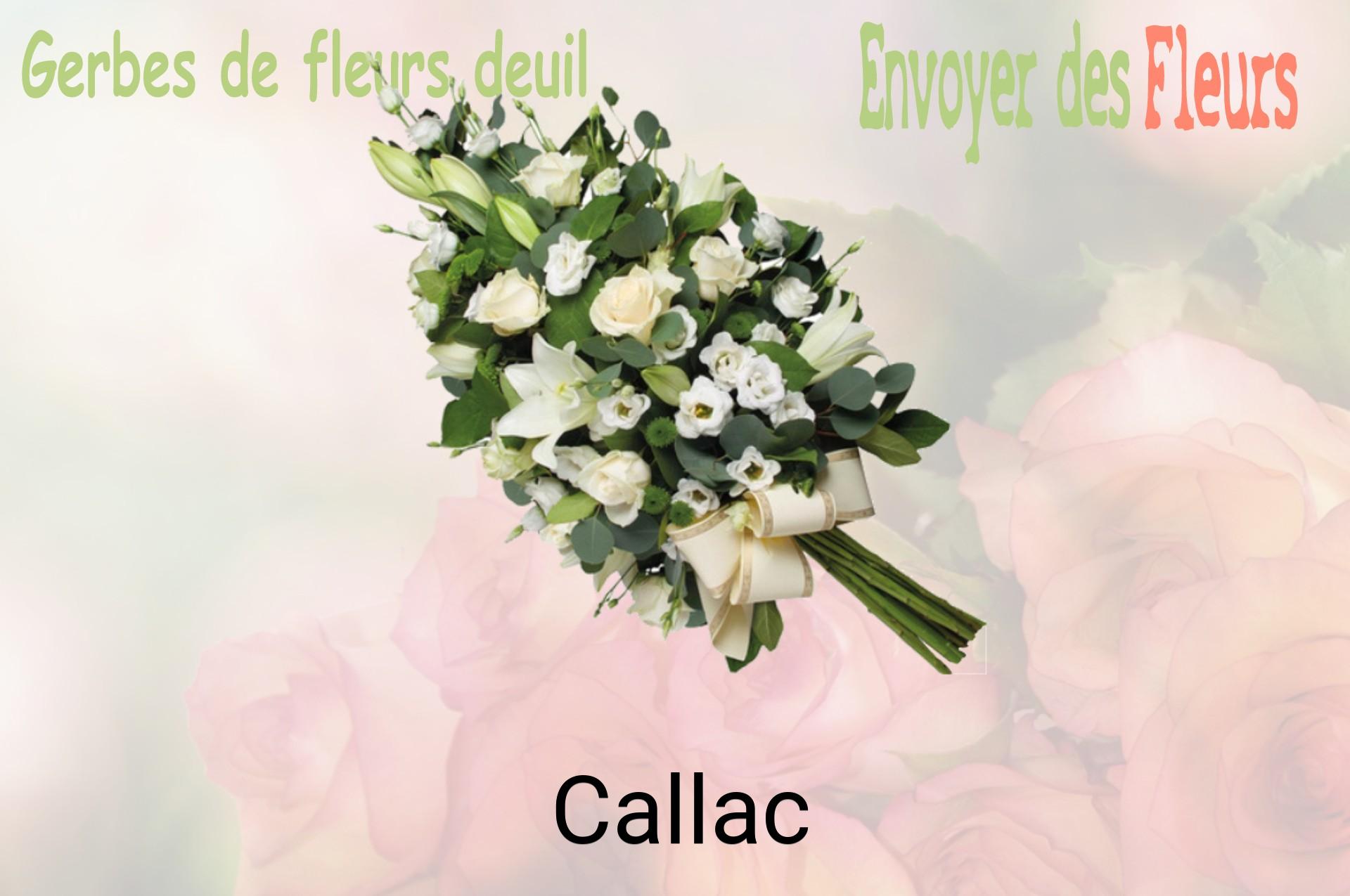 Gerbe de fleurs de deuil livrée à Callac